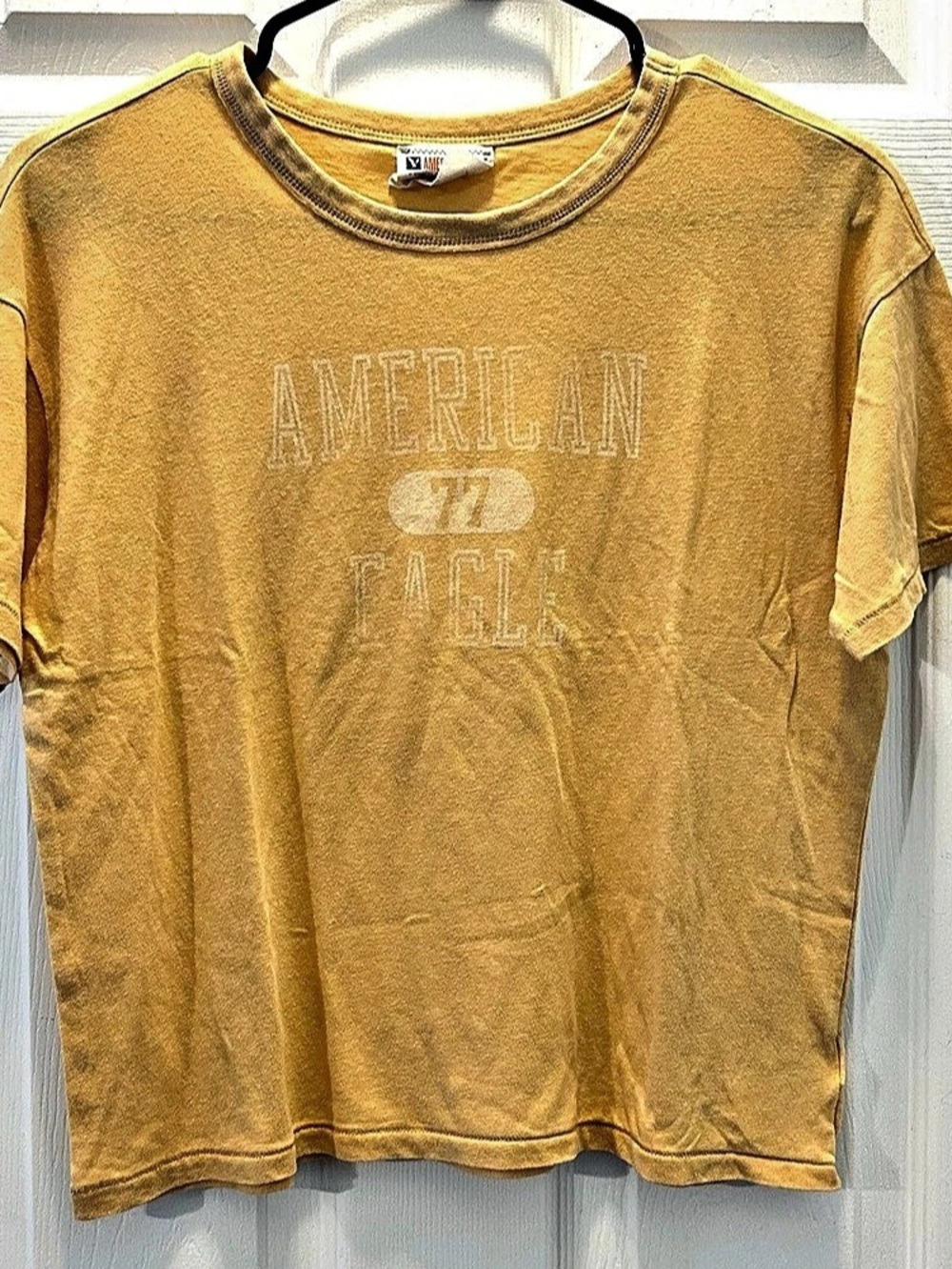American Eagle Outfitters Vintage Vault Women’s XS Yellow Graphic Crew Neck Tee